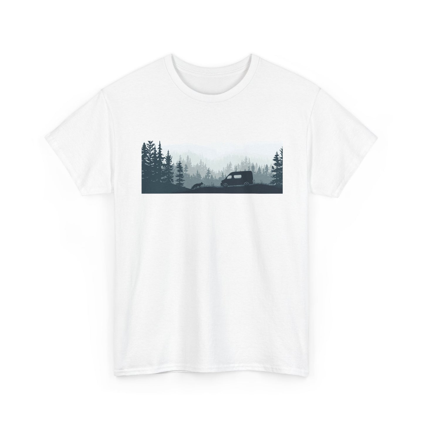 Nature Adventure Unisex Heavy Cotton Tee, Camping Shirt, Outdoor Wear, Gift for Nature Lovers, Eco-Friendly Apparel, Adventure Outfit - MaisonThreadory
