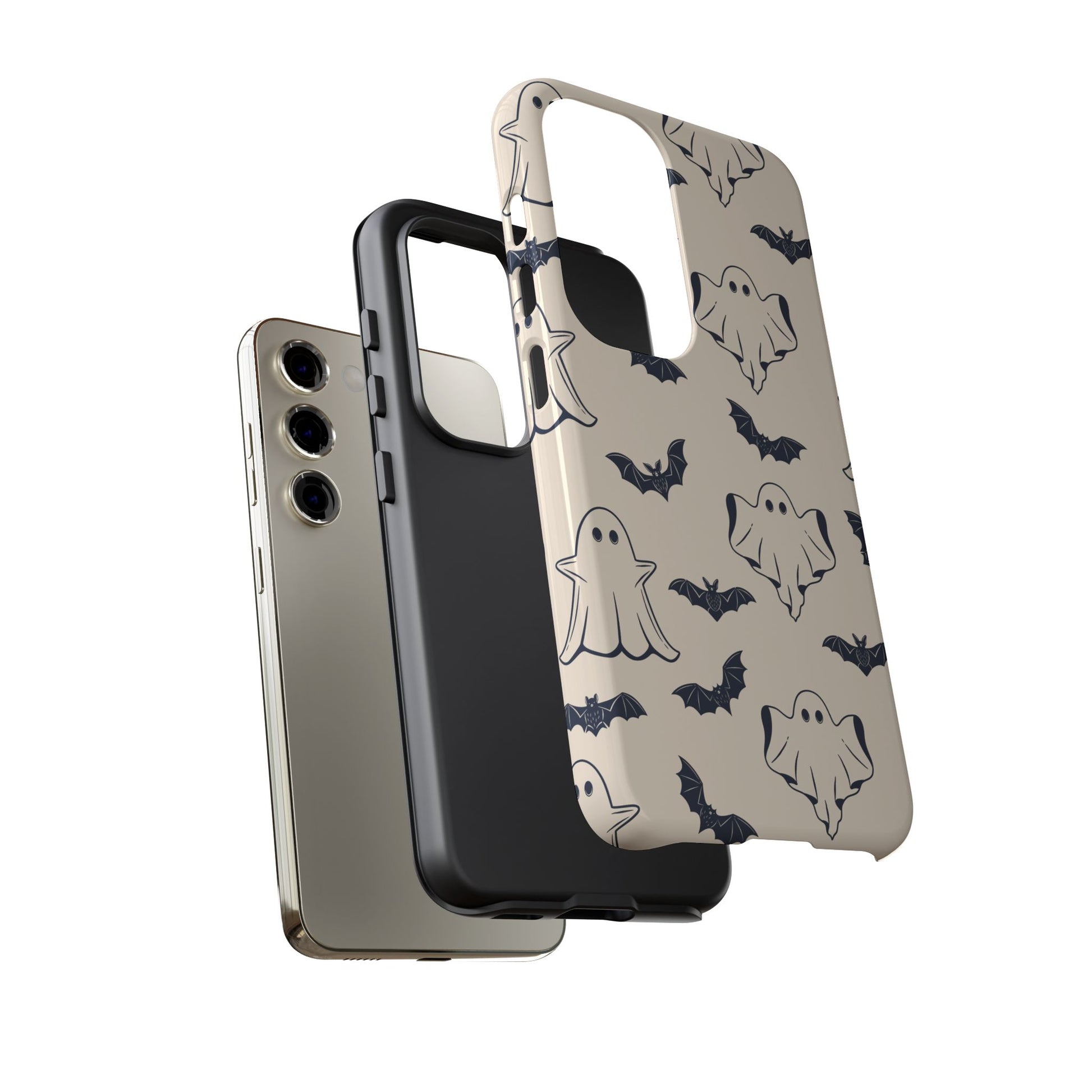 Halloween Phone Case, Ghosts and Bats, Cute Phone Cover, Spooky Accessories, Fall Decor, Gifts for Her, Halloween Party - MaisonThreadory