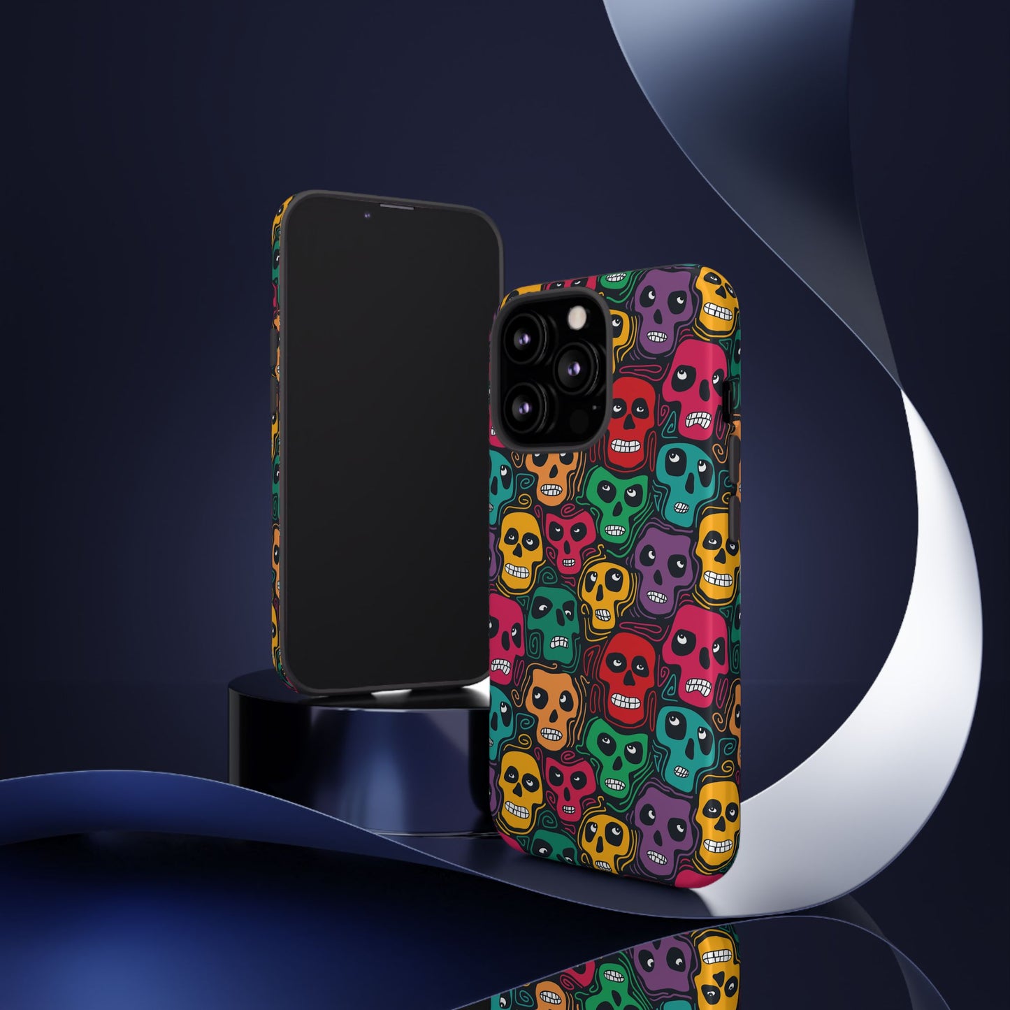 Phone Case, Day of the Dead Tough Case Phone, Mexican Skull Phone Cover, Floral Skeleton Phone Protector, Sugar Skull iPhone Case, Tough