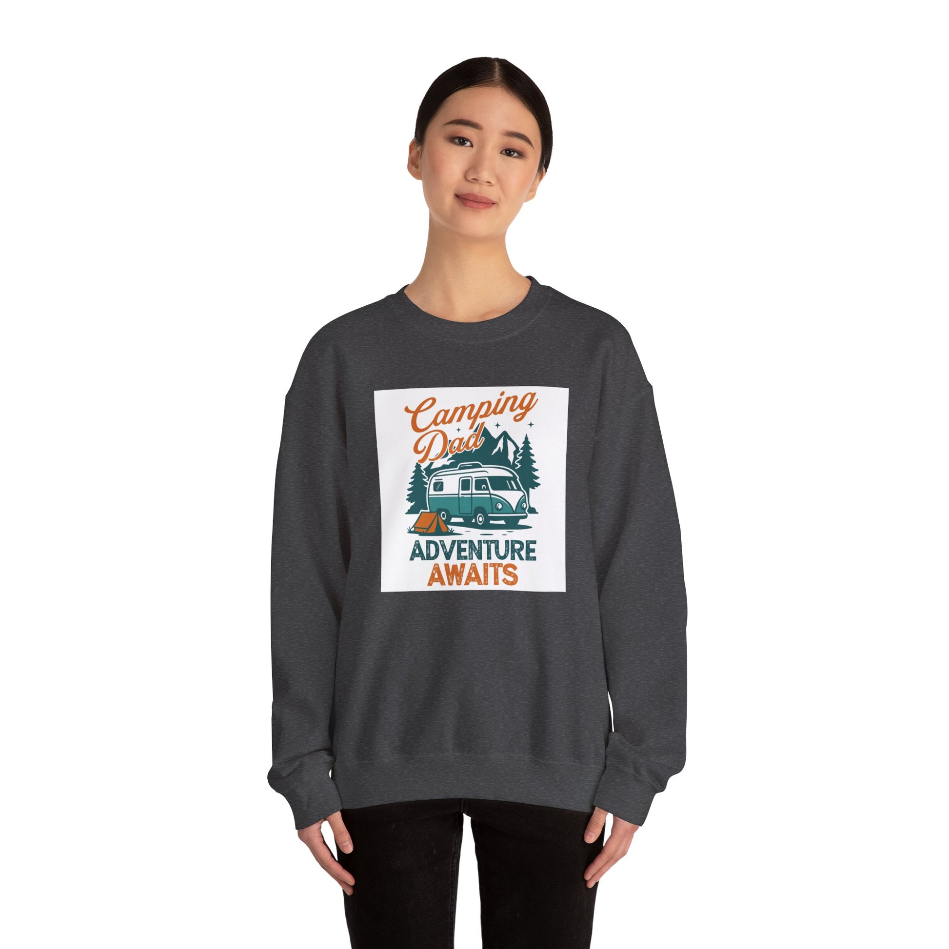 Unisex Camping Adventure Sweatshirt, Cozy Outdoor Apparel, Gift for Dads, Camping Enthusiasts, Father's Day, Weekend Getaway - MaisonThreadory