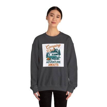 Unisex Camping Adventure Sweatshirt, Cozy Outdoor Apparel, Gift for Dads, Camping Enthusiasts, Father's Day, Weekend Getaway - MaisonThreadory