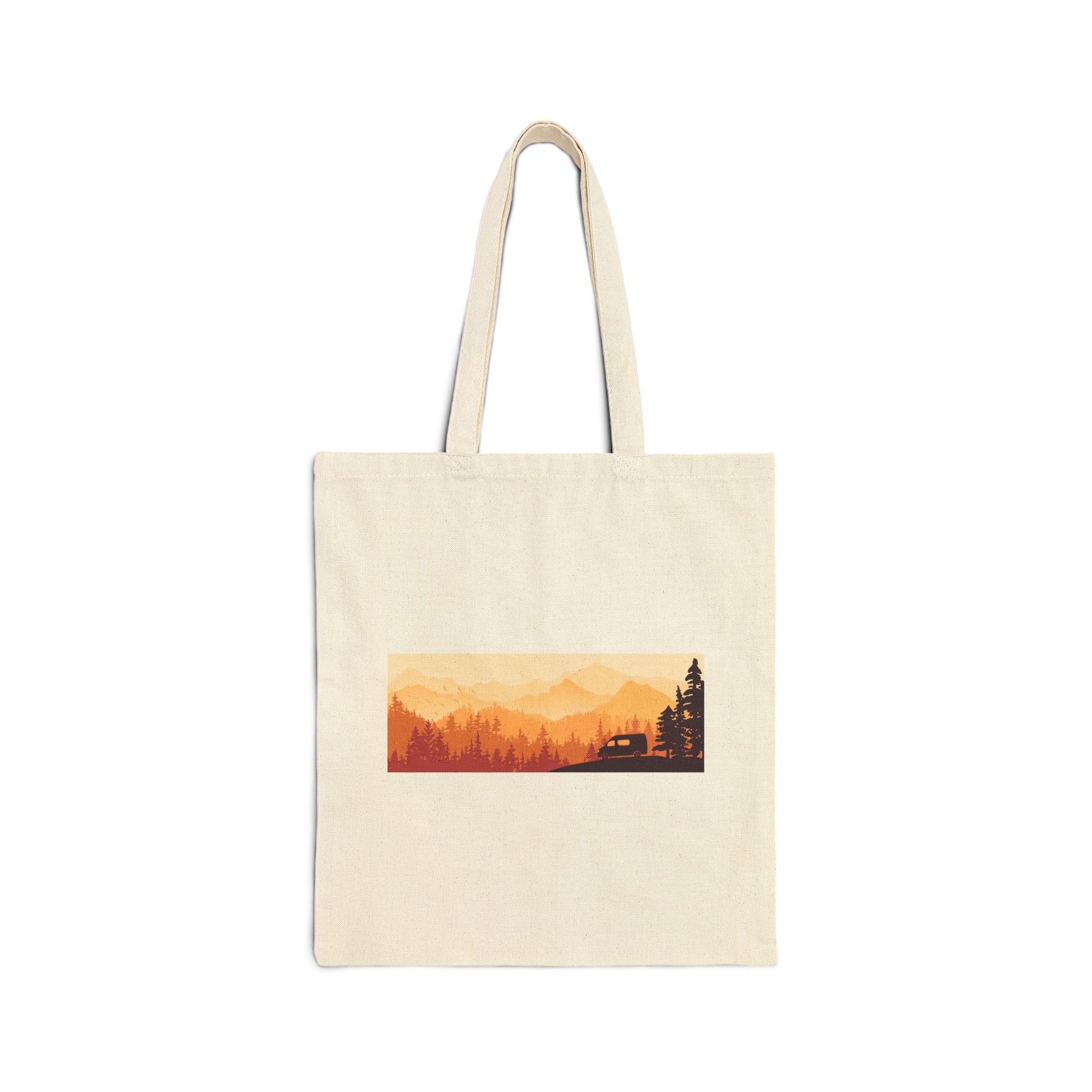Scenic Cotton Canvas Tote Bag - Eco-Friendly Bag for Shopping, Beach Trips, Hiking, Gifts for Nature Lovers, Outdoor Adventures, Travel - MaisonThreadory