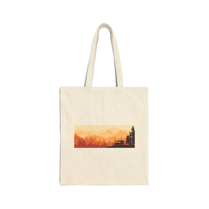 Scenic Cotton Canvas Tote Bag - Eco-Friendly Bag for Shopping, Beach Trips, Hiking, Gifts for Nature Lovers, Outdoor Adventures, Travel - MaisonThreadory