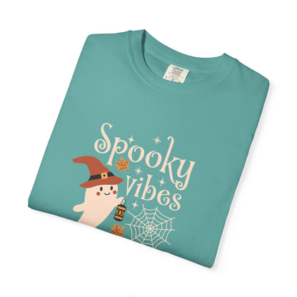 Spooky Ghost T-Shirt, Halloween Apparel, Unisex Tee, Fall Fashion, Cute Ghost Design, Perfect for Autumn Celebrations - MaisonThreadory