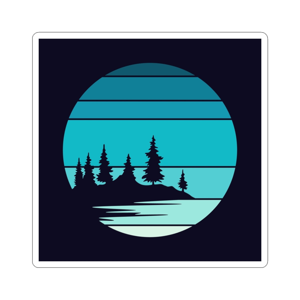 Scenic Forest Kiss-Cut Stickers | Nature Lover's Décor, Laptop & Water Bottle Stickers, Eco-Friendly Gift Idea, Adventure Supplies