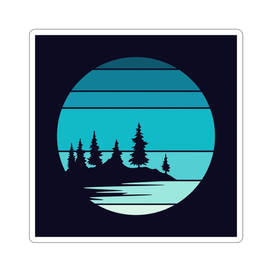 Scenic Forest Kiss-Cut Stickers | Nature Lover's Décor, Laptop & Water Bottle Stickers, Eco-Friendly Gift Idea, Adventure Supplies