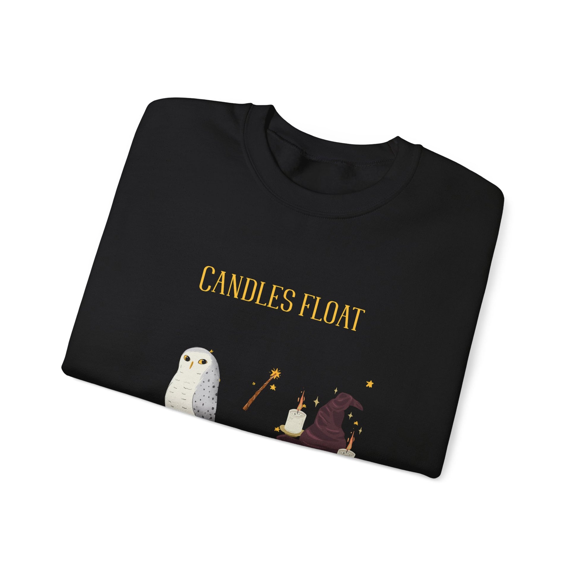 Whimsical Owl Crewneck Sweatshirt, Cozy Fall Apparel, Gift for Nature Lovers, Halloween Sweater, Cute Animal Sweatshirt - MaisonThreadory