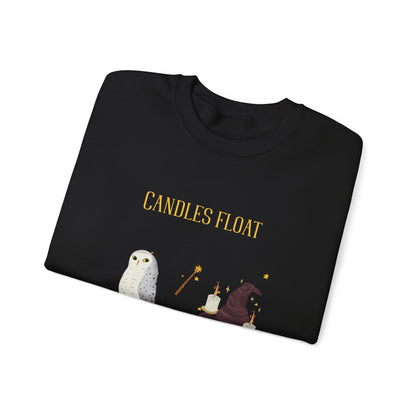 Whimsical Owl Crewneck Sweatshirt, Cozy Fall Apparel, Gift for Nature Lovers, Halloween Sweater, Cute Animal Sweatshirt - MaisonThreadory