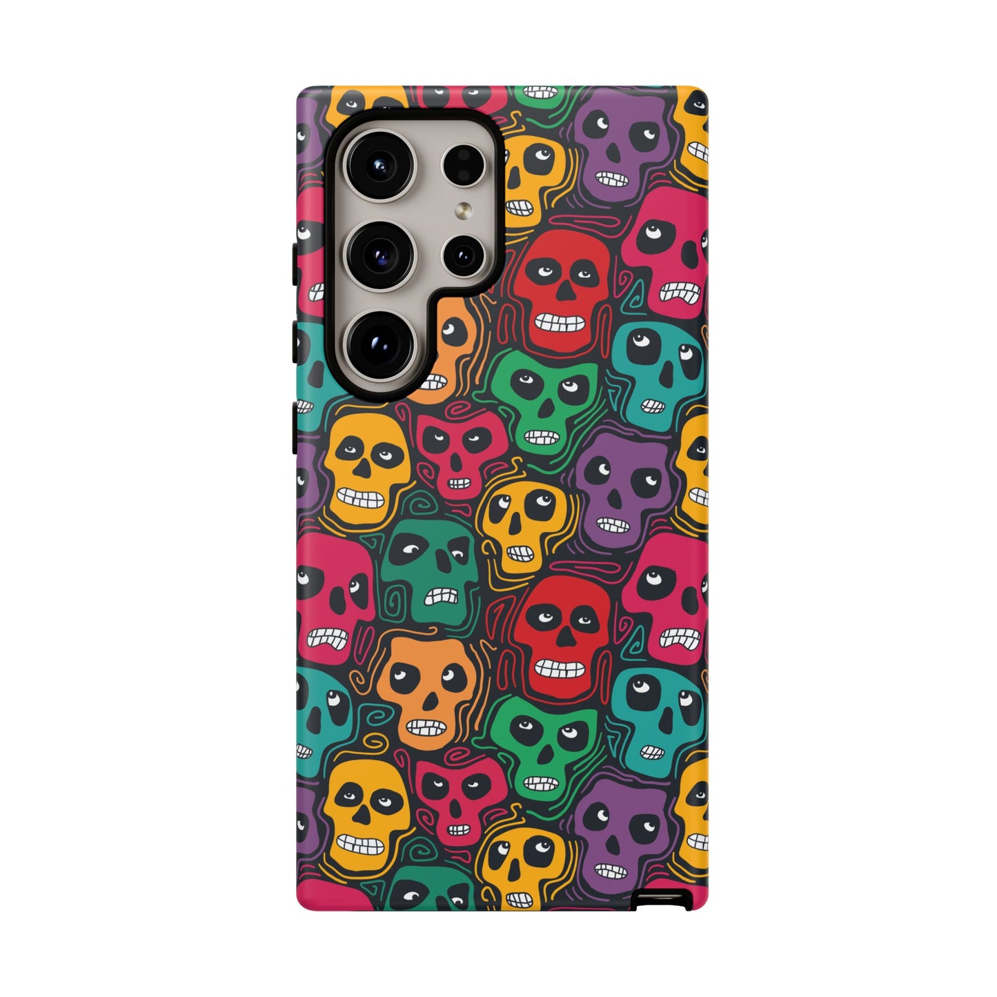 Phone Case, Day of the Dead Tough Case Phone, Mexican Skull Phone Cover, Floral Skeleton Phone Protector, Sugar Skull iPhone Case, Tough