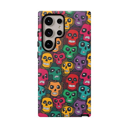 Phone Case, Day of the Dead Tough Case Phone, Mexican Skull Phone Cover, Floral Skeleton Phone Protector, Sugar Skull iPhone Case, Tough