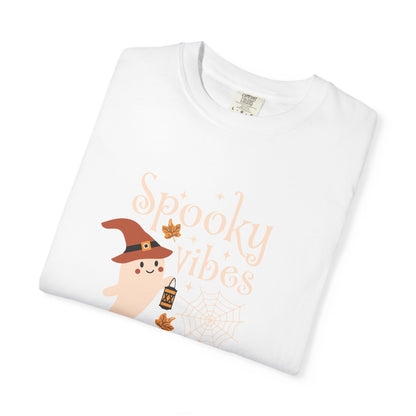 Spooky Ghost T-Shirt, Halloween Apparel, Unisex Tee, Fall Fashion, Cute Ghost Design, Perfect for Autumn Celebrations - MaisonThreadory