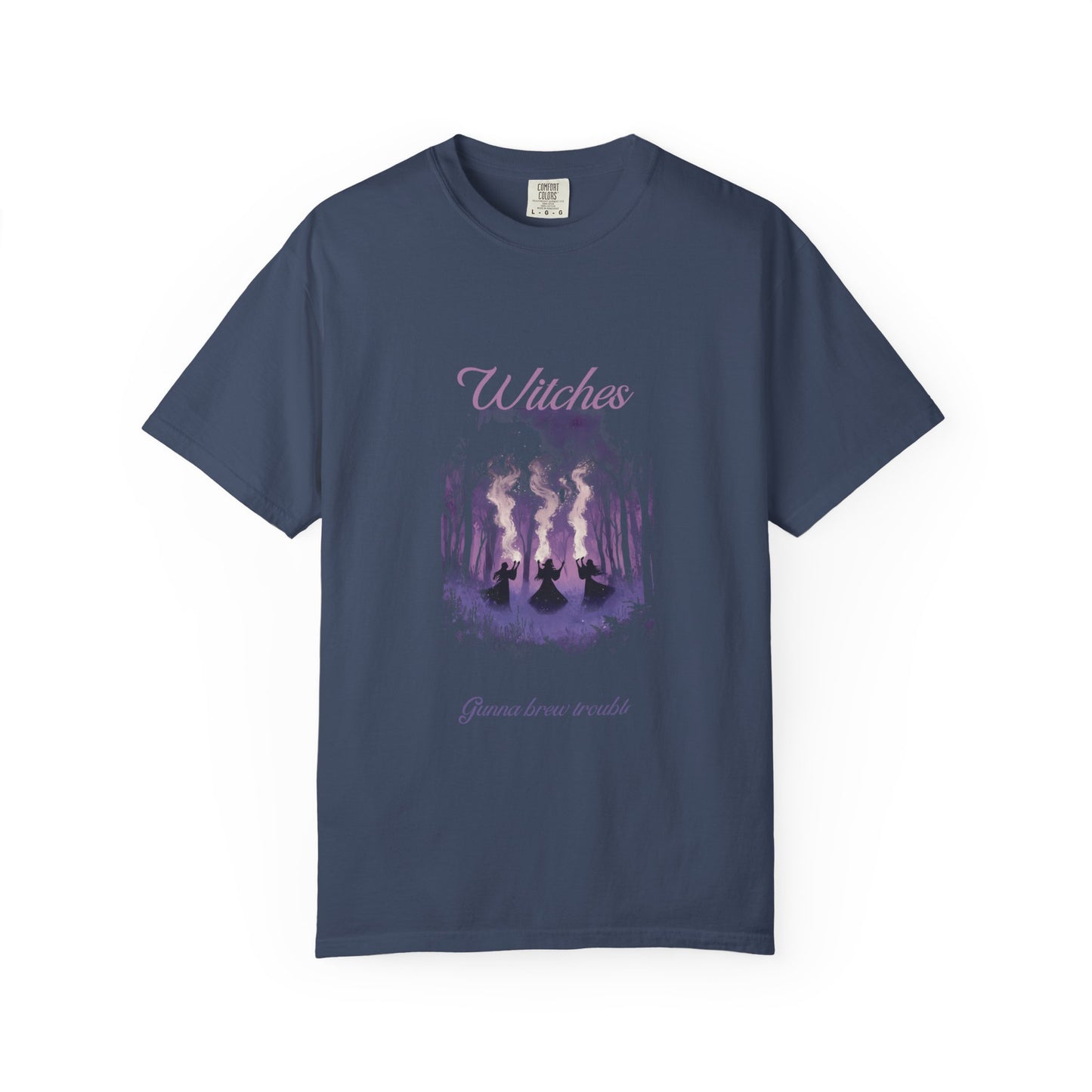 Witches Garment-Dyed T-Shirt | Mystical Apparel for Halloween, Witchy Vibes, Unique Gift, Casual Wear - MaisonThreadory