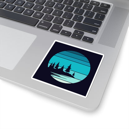 Scenic Forest Kiss-Cut Stickers | Nature Lover's Décor, Laptop & Water Bottle Stickers, Eco-Friendly Gift Idea, Adventure Supplies
