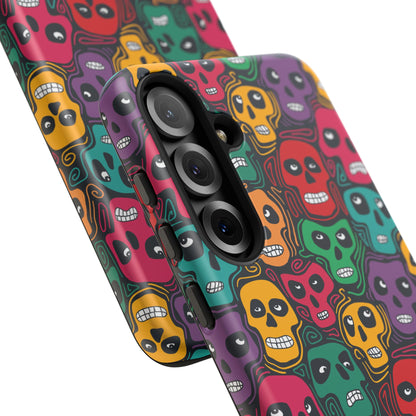 Phone Case, Day of the Dead Tough Case Phone, Mexican Skull Phone Cover, Floral Skeleton Phone Protector, Sugar Skull iPhone Case, Tough