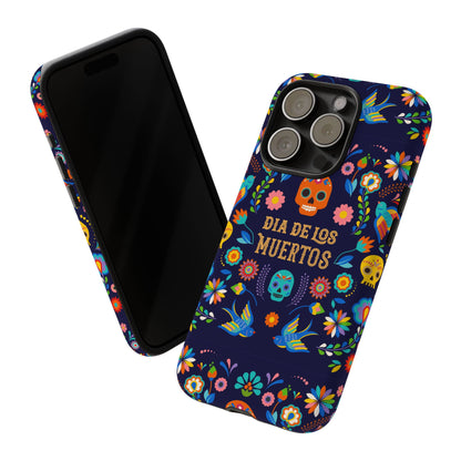 Colorful Dia de los Muertos Phone Case, Skull Design, Floral Phone Cover, Sugar Skull Accessories, Day of the Dead Gift