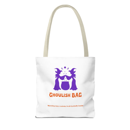 Ghoulish Tote Bag - Spooky Halloween Carryall, Trick-or-Treat Bag, Witchy Gift, Ghoul Tote for Fall, Party Essential - MaisonThreadory