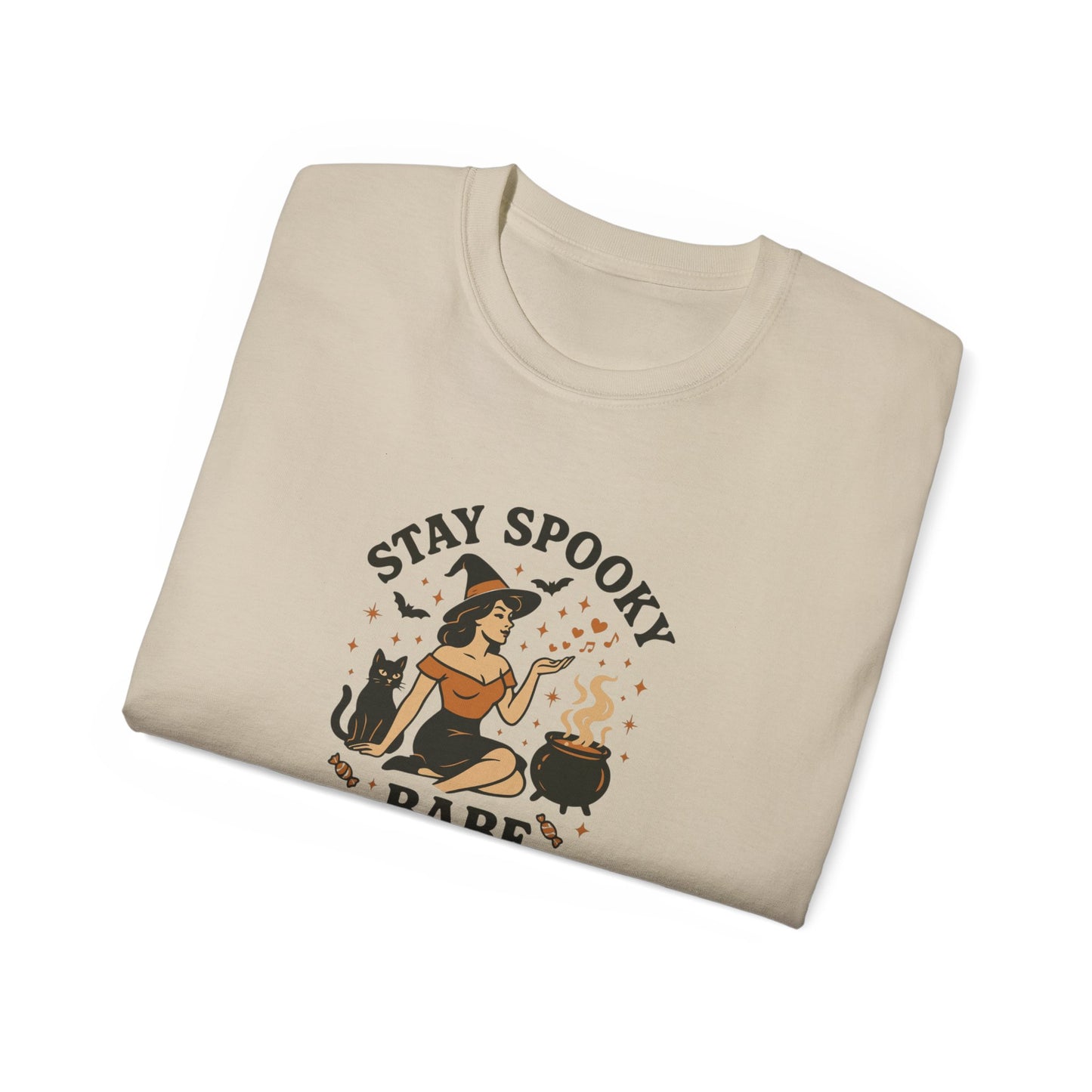 Spooky Halloween Unisex Tee, Stay Spooky Babe Shirt, Plus Size Halloween T-Shirt, Cute Witch Tee, Fall Festive Apparel
