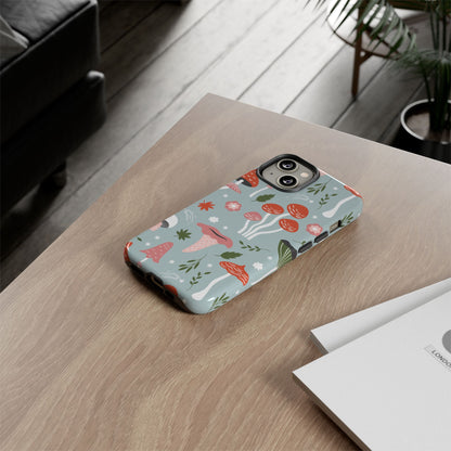 Whimsical Mushroom Phone Case, Cute Floral Smartphone Cover, Unique Gift for Nature Lovers, Trendy Tech Accessory, Eco-friendly Case