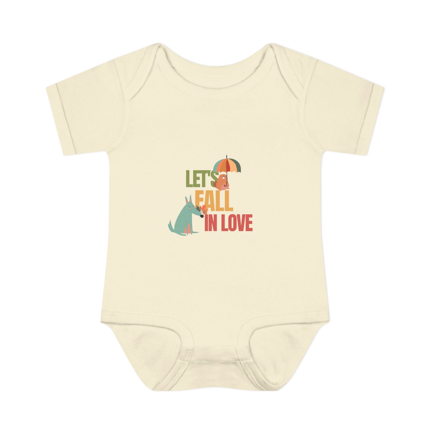 Autumn Baby Bodysuit - Let's Fall in Love, Cute Infant Outfit, Seasonal Gift, Baby Shower Present, Little One's Fall Fashion - MaisonThreadory