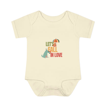 Autumn Baby Bodysuit - Let's Fall in Love, Cute Infant Outfit, Seasonal Gift, Baby Shower Present, Little One's Fall Fashion - MaisonThreadory