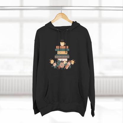 Cozy Book Lover's Hoodie | Three-Panel Fleece, Reading Gift, Literary Sweatshirt, Casual Apparel, Birthday Present, Book Club Outfit - MaisonThreadory