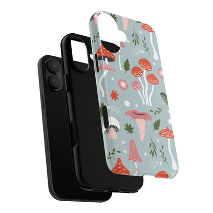 Whimsical Mushroom Phone Case, Cute Floral Smartphone Cover, Unique Gift for Nature Lovers, Trendy Tech Accessory, Eco-friendly Case