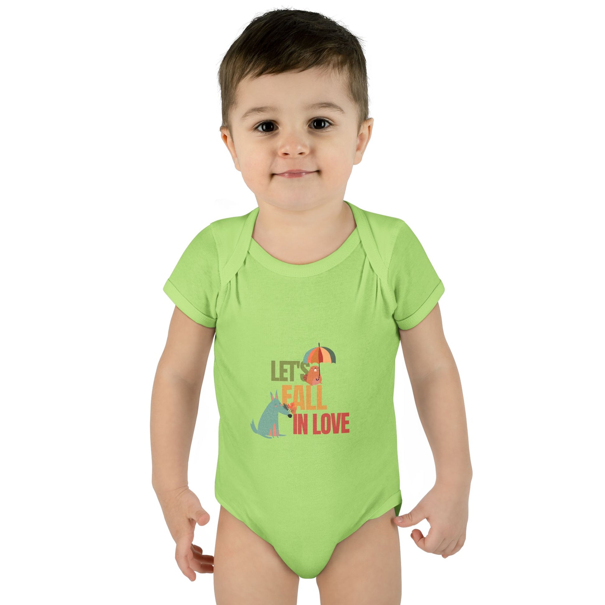 Autumn Baby Bodysuit - Let's Fall in Love, Cute Infant Outfit, Seasonal Gift, Baby Shower Present, Little One's Fall Fashion - MaisonThreadory