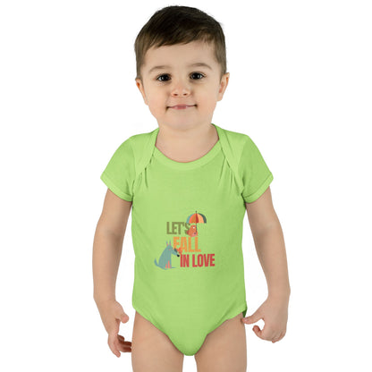 Autumn Baby Bodysuit - Let's Fall in Love, Cute Infant Outfit, Seasonal Gift, Baby Shower Present, Little One's Fall Fashion - MaisonThreadory