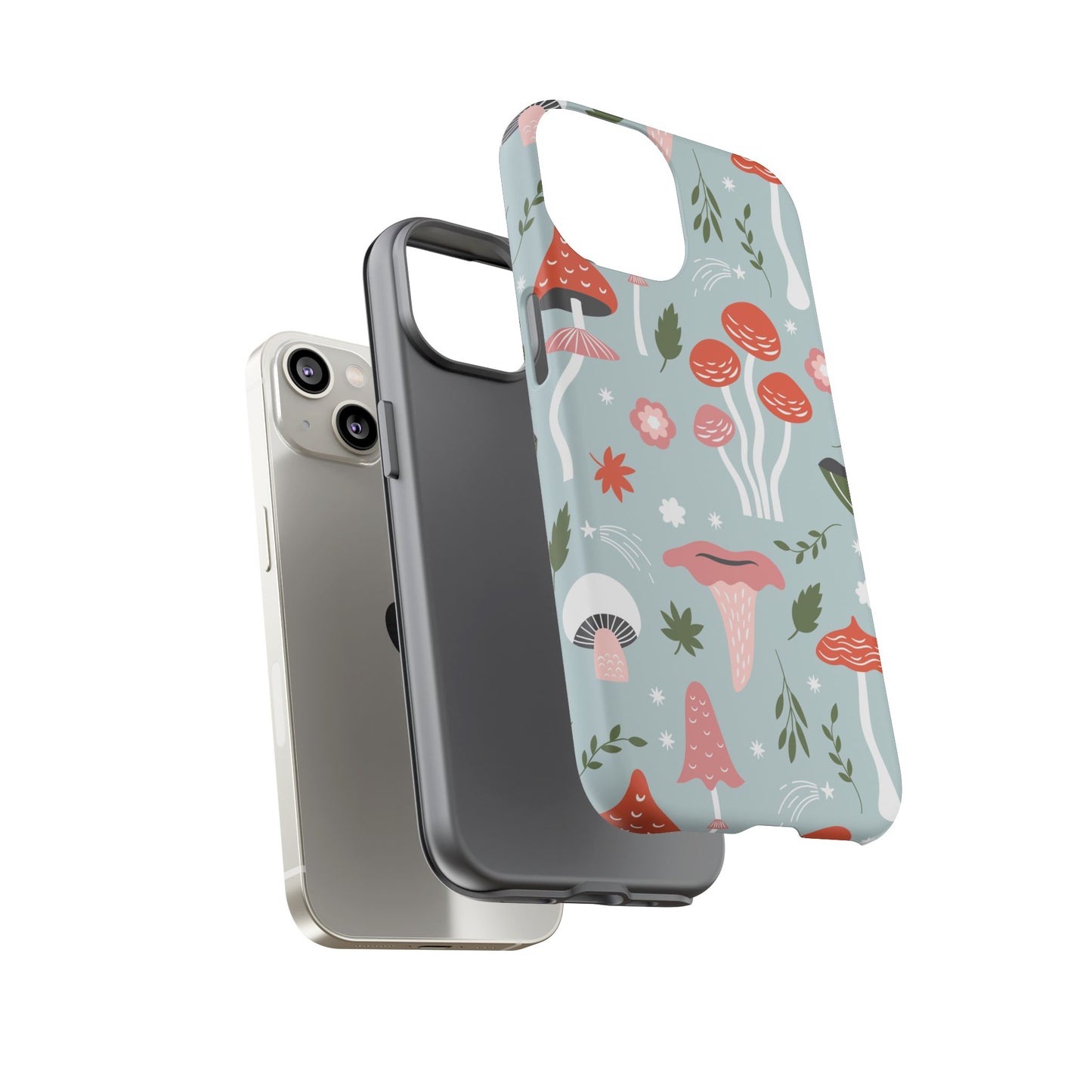 Whimsical Mushroom Phone Case, Cute Floral Smartphone Cover, Unique Gift for Nature Lovers, Trendy Tech Accessory, Eco-friendly Case