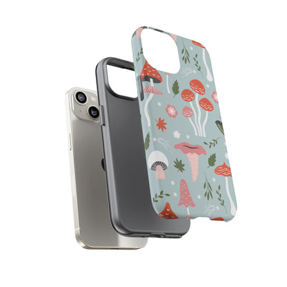 Whimsical Mushroom Phone Case, Cute Floral Smartphone Cover, Unique Gift for Nature Lovers, Trendy Tech Accessory, Eco-friendly Case