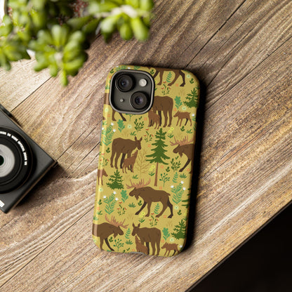 Moose Phone Case - Nature Lover's Accessory, Gifts for Outdoorsy Friends, Wildlife Decor, Eco-Friendly Cover, Forest Adventure Gear - MaisonThreadory