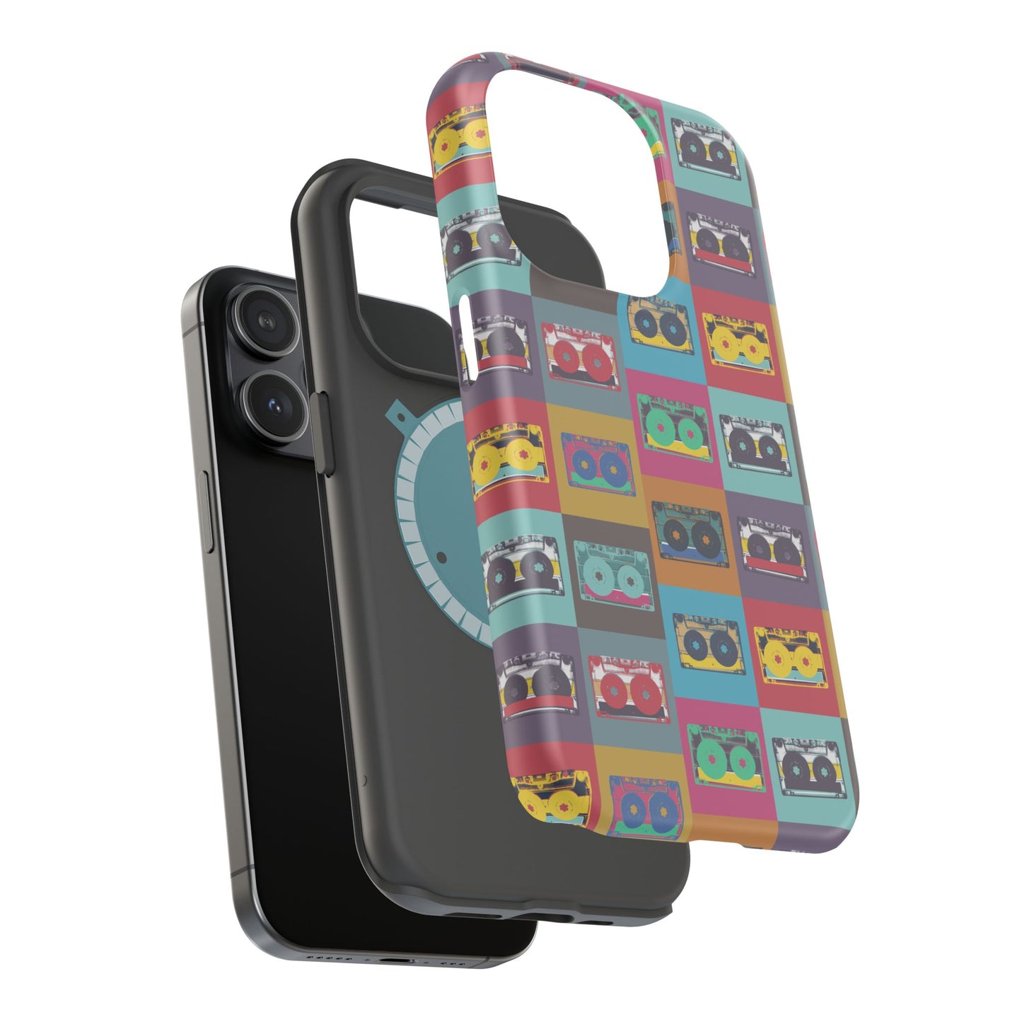 Retro Cassette Tape Phone Case, Vintage Style Tough Case, Music Lover Gift, Funky Tech Accessory, Fun Phone Cover