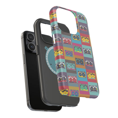 Retro Cassette Tape Phone Case, Vintage Style Tough Case, Music Lover Gift, Funky Tech Accessory, Fun Phone Cover