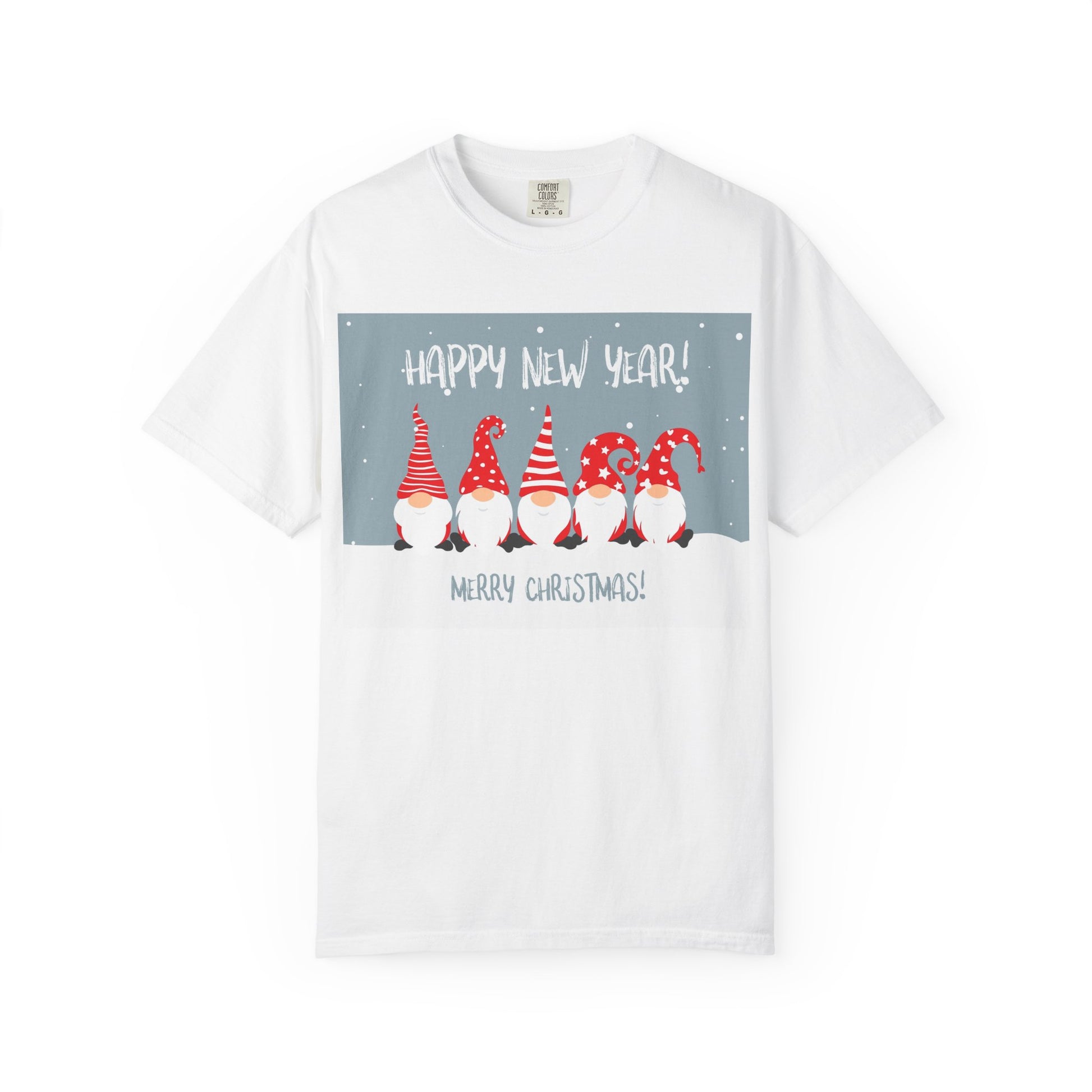 Festive Holiday T-Shirt with Gnomes | Merry Christmas & Happy New Year | Unisex Christmas Apparel, Gift for Friends, Family, New [...] - MaisonThreadory