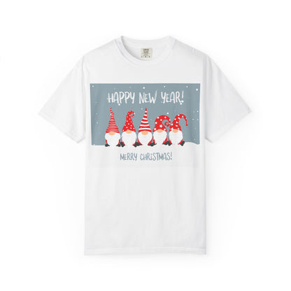 Festive Holiday T-Shirt with Gnomes | Merry Christmas & Happy New Year | Unisex Christmas Apparel, Gift for Friends, Family, New [...] - MaisonThreadory
