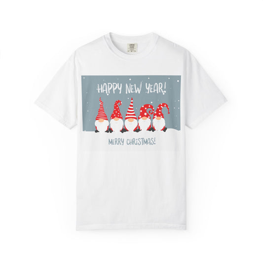Festive Holiday T-Shirt with Gnomes | Merry Christmas & Happy New Year | Unisex Christmas Apparel, Gift for Friends, Family, New [...] - MaisonThreadory