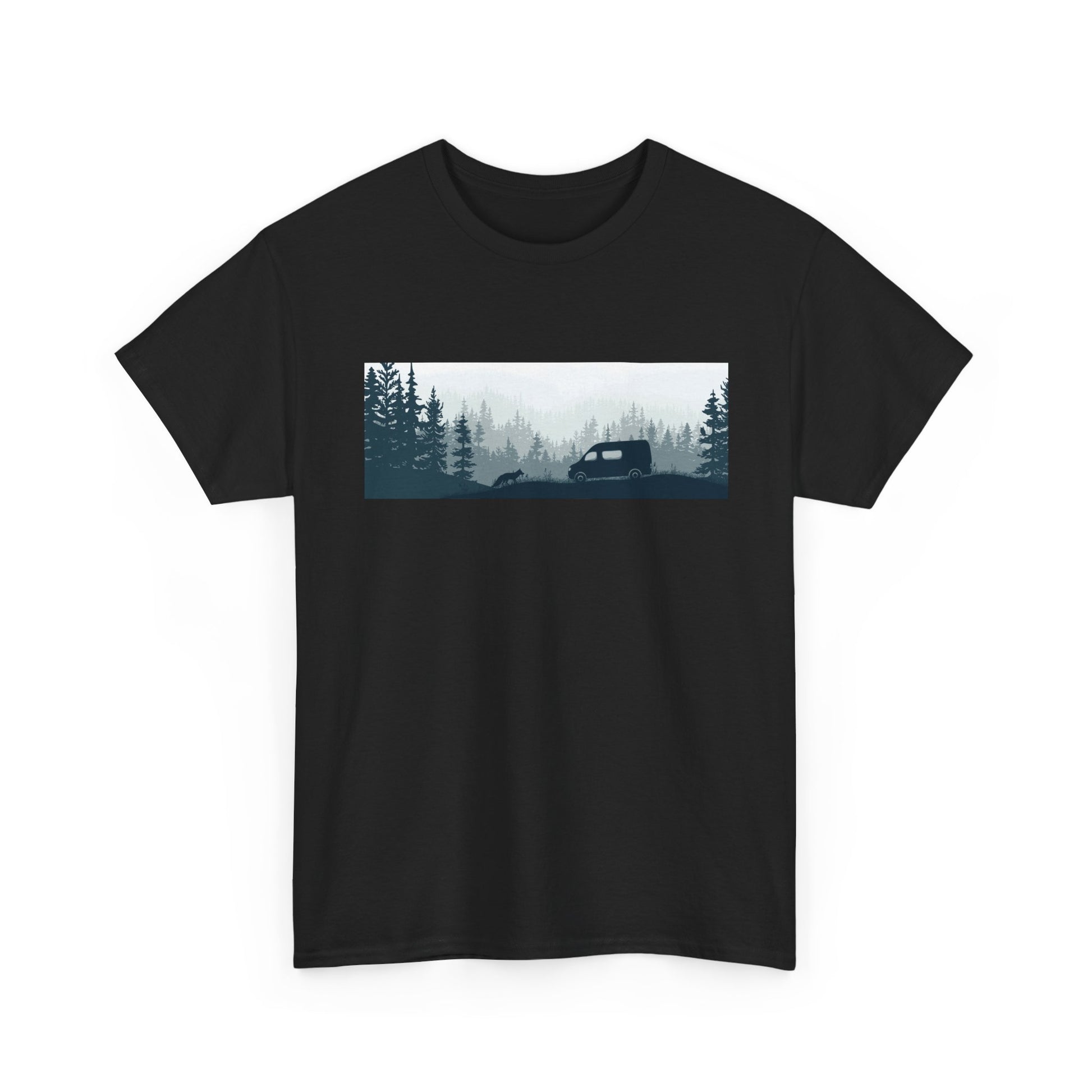 Nature Adventure Unisex Heavy Cotton Tee, Camping Shirt, Outdoor Wear, Gift for Nature Lovers, Eco-Friendly Apparel, Adventure Outfit - MaisonThreadory