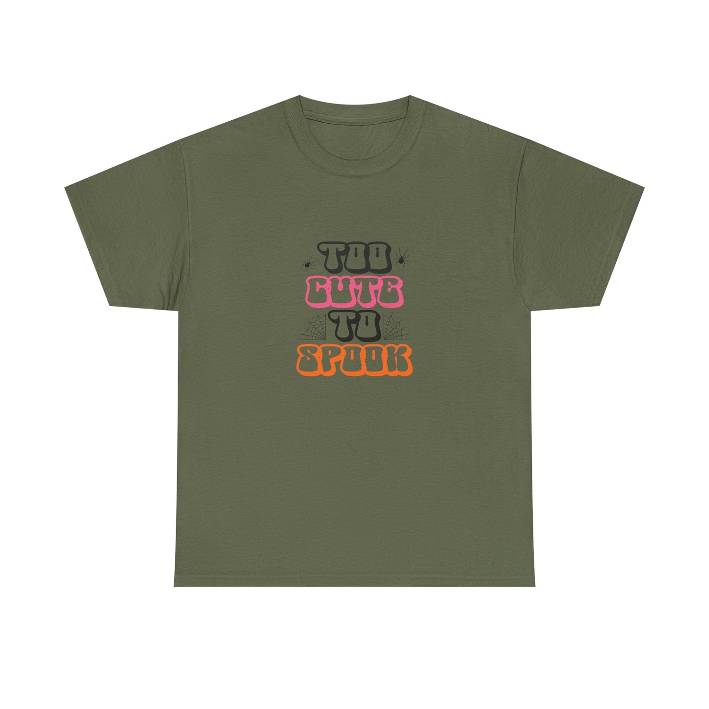 Too Cute to Spook Unisex Heavy Cotton Tee - Fun Halloween Shirt, Fall Festivities, Spooky Vibe, Costume Top, Cute Halloween Apparel - MaisonThreadory