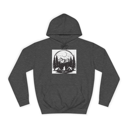 Nature-Inspired Unisex College Hoodie | Camping, Adventure, Outdoor Lover Gift, Cozy Pullover, College Apparel - MaisonThreadory