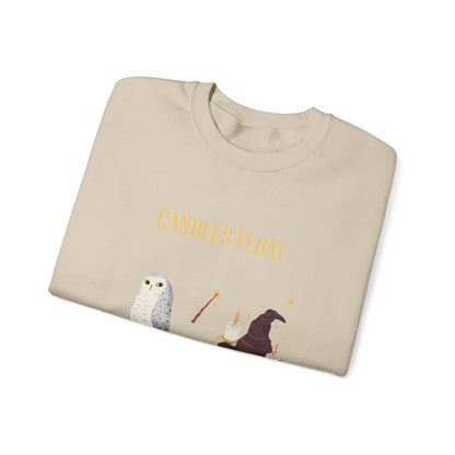 Whimsical Owl Crewneck Sweatshirt, Cozy Fall Apparel, Gift for Nature Lovers, Halloween Sweater, Cute Animal Sweatshirt - MaisonThreadory