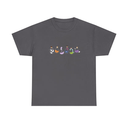 Charming Unisex Tee with Whimsical Characters, Funny Graphic Shirt, Gift for Friends, Comfortable Cotton Top, Casual Wear - MaisonThreadory