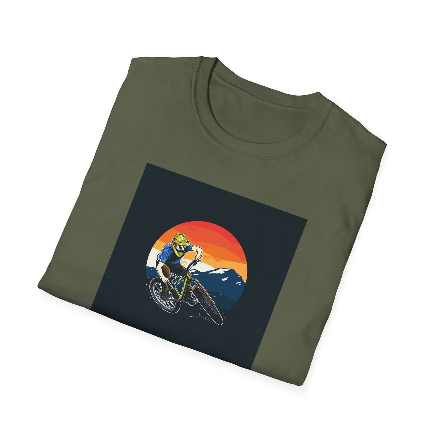 Mountain Biker T-Shirt - Adventure Cycling Tee, Outdoor Sports Shirt, Mountain Bike Lover Gift, Nature Enthusiast Top, Unisex Cotton Tee