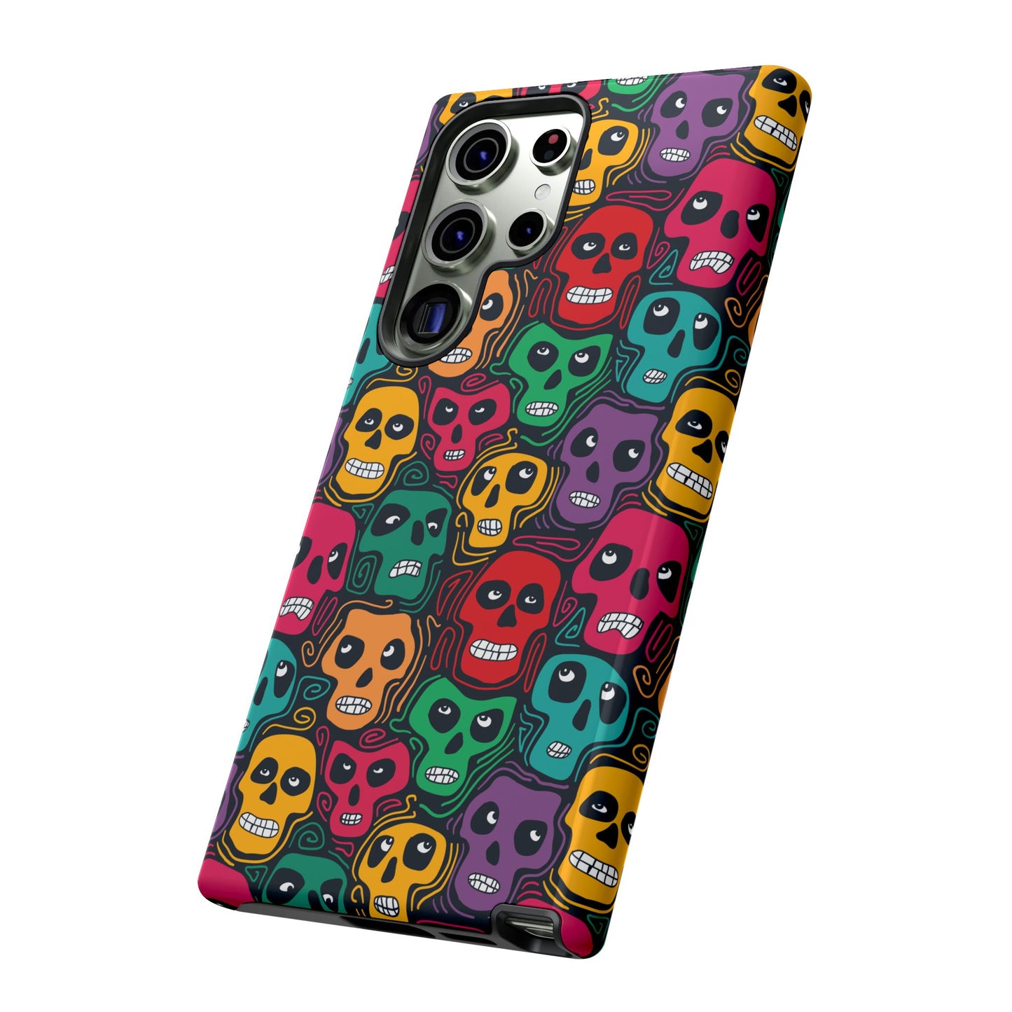 Phone Case, Day of the Dead Tough Case Phone, Mexican Skull Phone Cover, Floral Skeleton Phone Protector, Sugar Skull iPhone Case, Tough