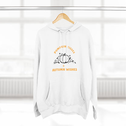 Autumn Wishes Fleece Hoodie, Cozy Fall Hoodie, Pumpkin Hoodie, Halloween Sweatshirt, Gift for Her, Seasonal Fashion - MaisonThreadory