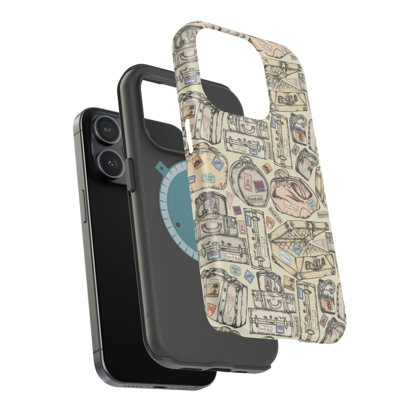 Travel-Inspired Magnetic Tough Cases, Unique Phone Accessories, Perfect for Adventurers, Great Gift for Travelers or Holidays