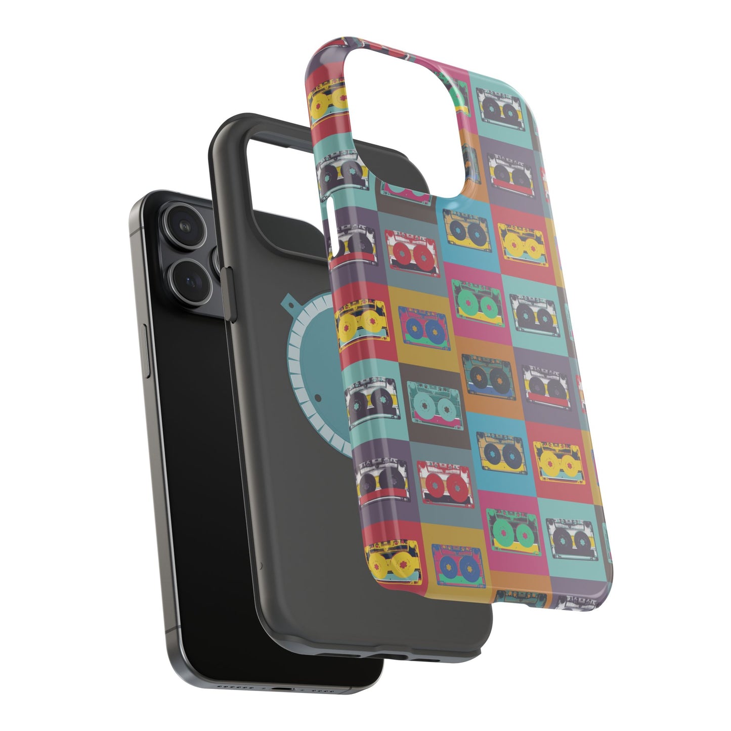 Retro Cassette Tape Phone Case, Vintage Style Tough Case, Music Lover Gift, Funky Tech Accessory, Fun Phone Cover