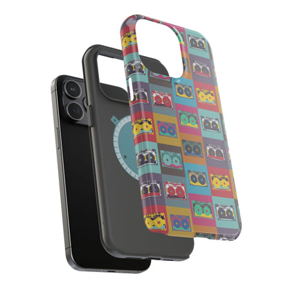 Retro Cassette Tape Phone Case, Vintage Style Tough Case, Music Lover Gift, Funky Tech Accessory, Fun Phone Cover