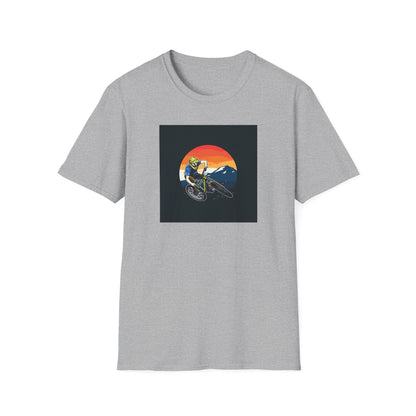 Mountain Biker T-Shirt - Adventure Cycling Tee, Outdoor Sports Shirt, Mountain Bike Lover Gift, Nature Enthusiast Top, Unisex Cotton Tee