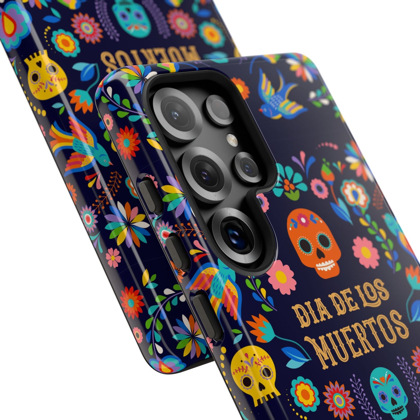 Colorful Dia de los Muertos Phone Case, Skull Design, Floral Phone Cover, Sugar Skull Accessories, Day of the Dead Gift