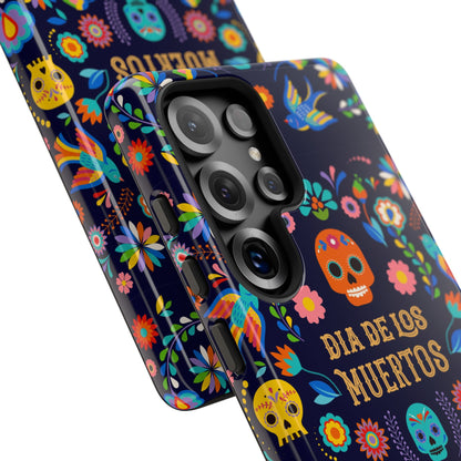 Colorful Dia de los Muertos Phone Case, Skull Design, Floral Phone Cover, Sugar Skull Accessories, Day of the Dead Gift
